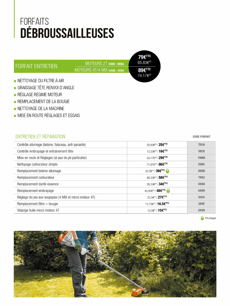 IDF forfait débrousailleuse