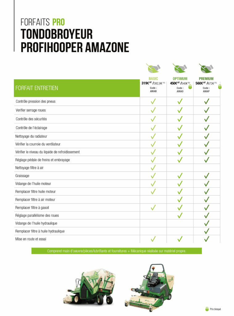 IDF forfaits pro tondobroyeur