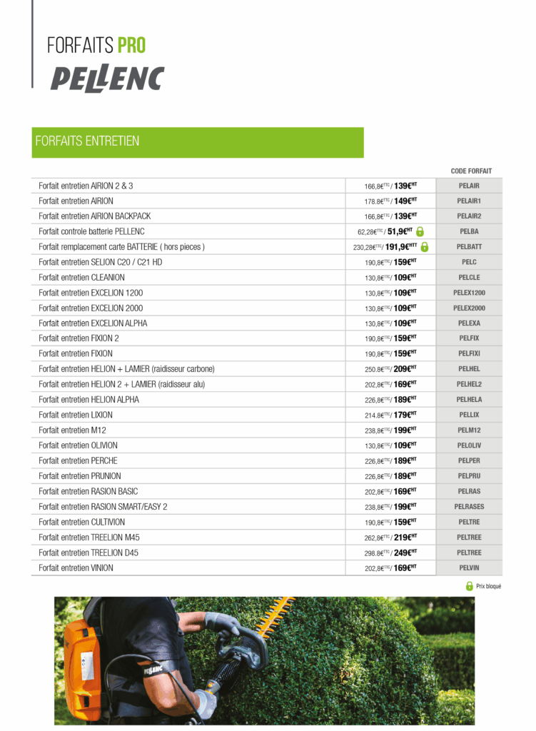 EJ forfait pro pellenc