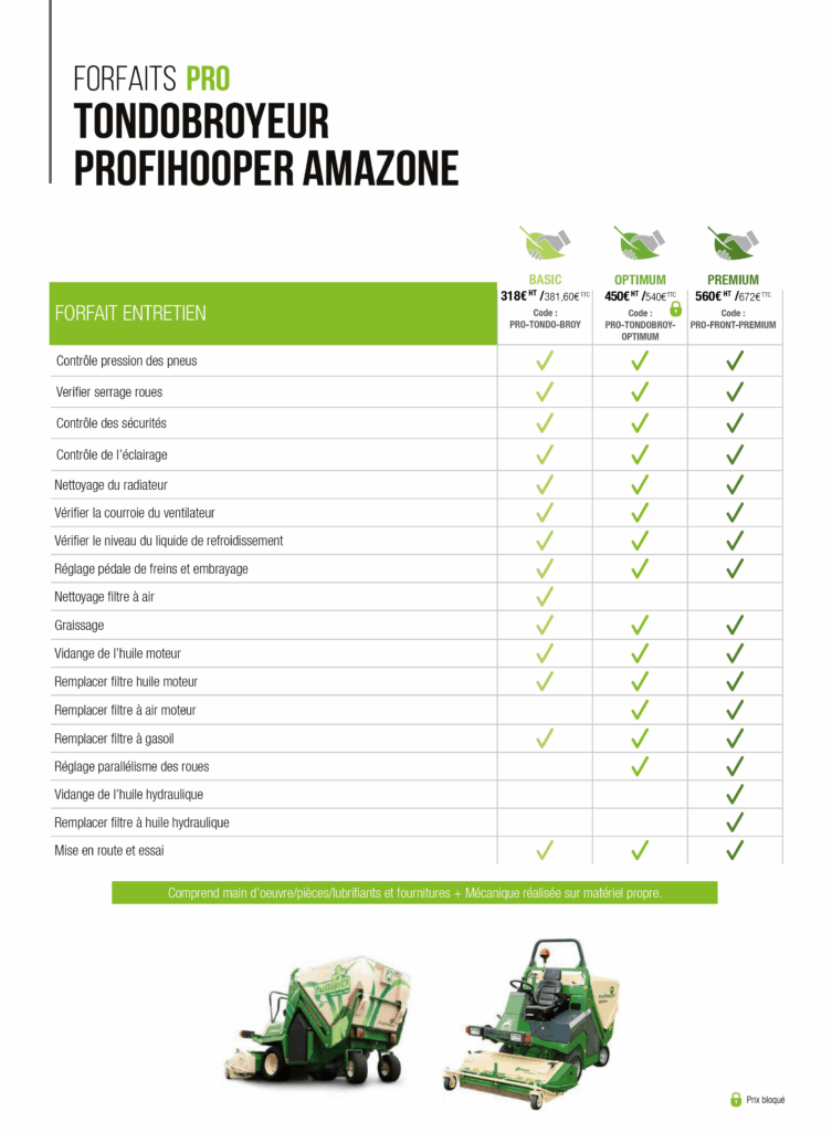 EJ forfait pro tondobroyeur