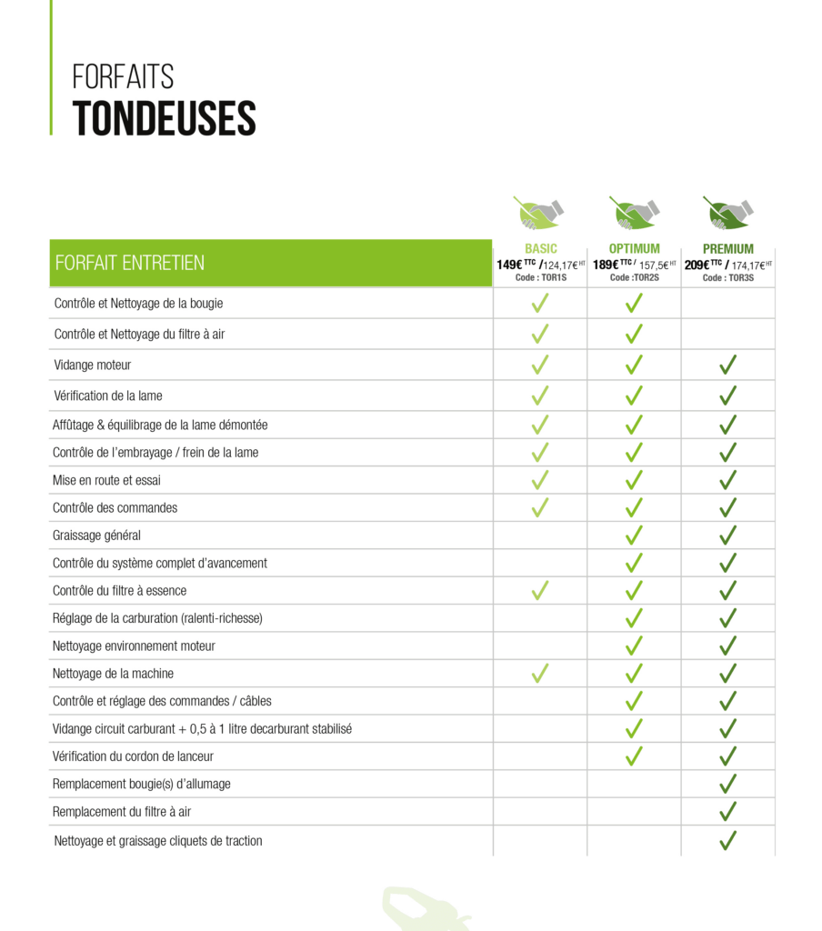 EJ forfaits tondeuses