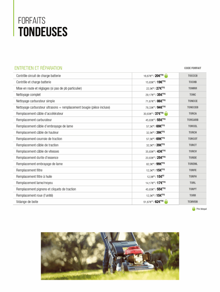 EJ forfait tondeuses