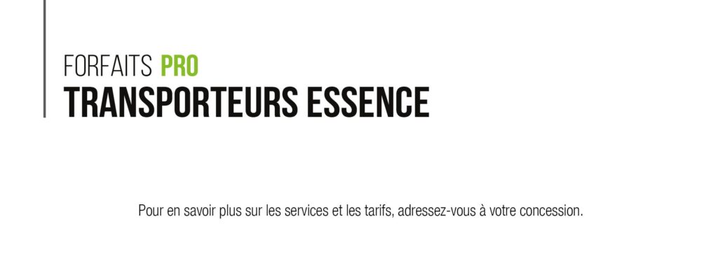 IDF forfaits pro transporteurs essence